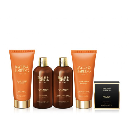 detail Baylis & Harding Pánská sada péče o tělo v cestovní tašce - Černý pepř & Ženšen,