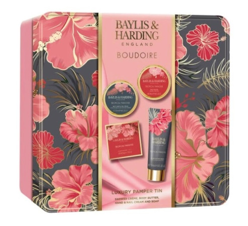 detail Baylis & Harding Boudoire Sada péče o tělo v plech. boxu, 4dílná