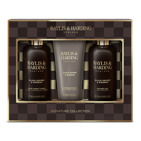 detail Baylis&Harding Černý pepř & Ženšen Sada péče o tělo, 3 ks