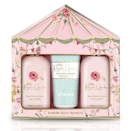 detail Baylis&Harding Rose, Poppy & Vanilla Sada péče o tělo, 3dílná