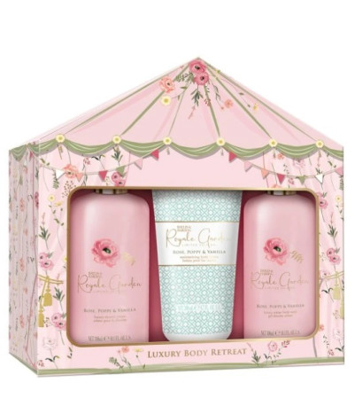 detail Baylis&Harding Rose, Poppy & Vanilla Sada péče o tělo, 3dílná