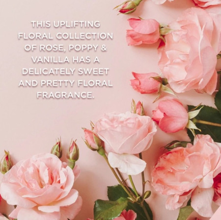 detail Baylis&Harding Rose, Poppy & Vanilla Sada péče o tělo, 3dílná