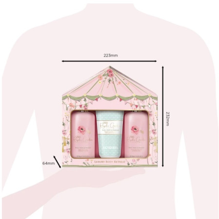 detail Baylis&Harding Rose, Poppy & Vanilla Sada péče o tělo, 3dílná