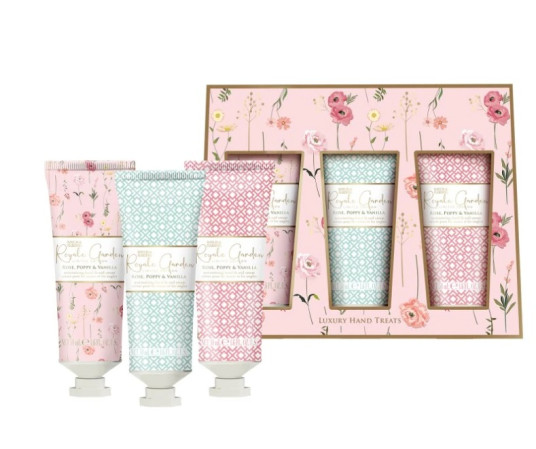 detail Baylis&Harding Rose, Poppy & Vanilla Sada péče o ruce, 3x 50ml