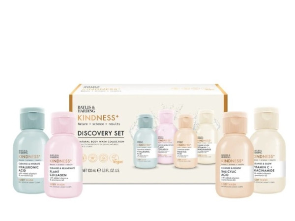 detail Baylis&Harding Discovery set Kindness, sprchové gely MIX 4x 100ml