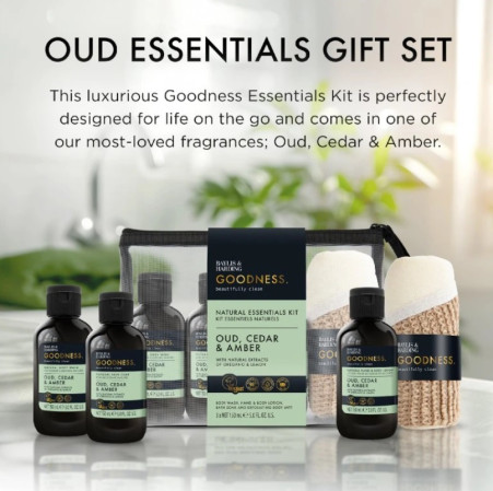 detail Baylis&Harding Essentials Kit Goodnes - Oud, Cedar & Amber, 3x 150ml