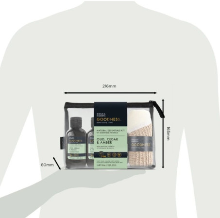 detail Baylis&Harding Essentials Kit Goodnes - Oud, Cedar & Amber, 3x 150ml