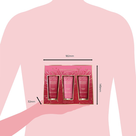 detail Baylis&Harding Midnight Cherry, dárková sada krémů na ruce, 3dílná