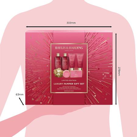 detail Baylis&Harding Midnight Cherry, dárková sada péče o tělo, 7dílná