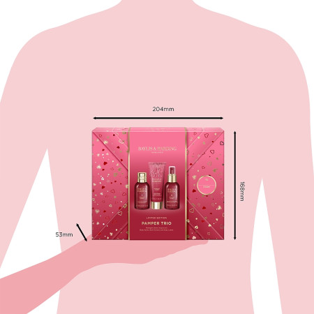 detail Baylis&Harding Midnight Cherry, dárková sada Pamper Trio, 3dílná