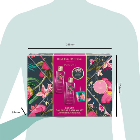 detail Baylis&Harding Tropical Paradise, dárkový set se svíčkou, 4dílná