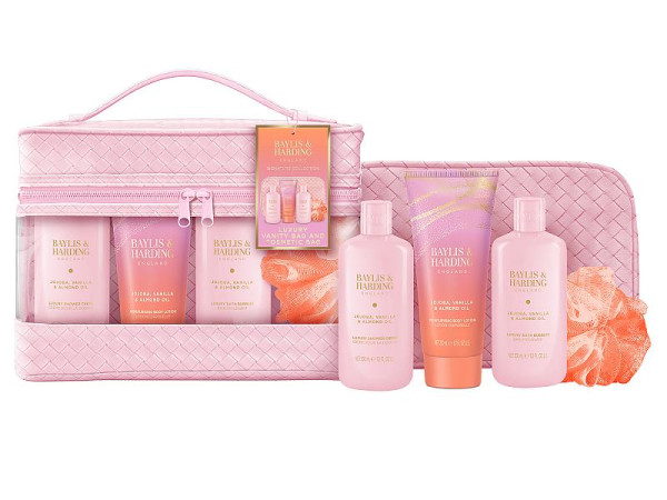 detail Baylis&Harding Jojoba, Vanilla, Almond Dárková sada v taštičce 6dílná