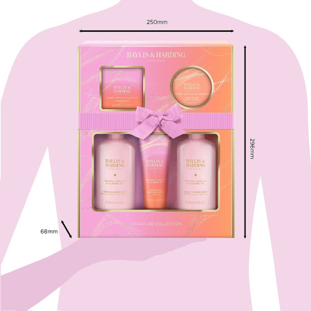 detail Baylis&Harding Jojoba, Vanilla, Almond, set péče o tělo 5dílný