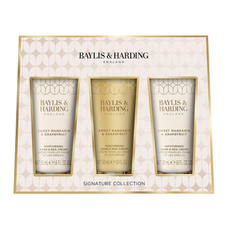 detail Baylis&Harding Mandarin&Grapefruit, sada krémů na ruce 3x50ml