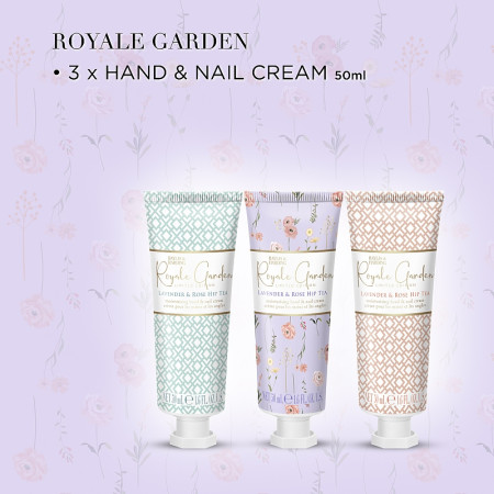 detail Baylis&Harding Royal Garden Dárkový set krémů na ruce 3x 50ml