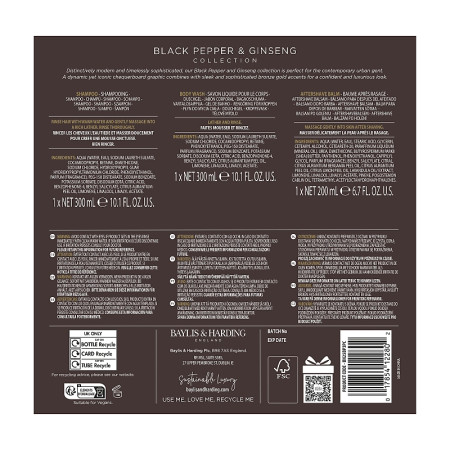 detail Baylis&Harding Černý pepř & ženšen Sada péče o tělo 3x 300ml