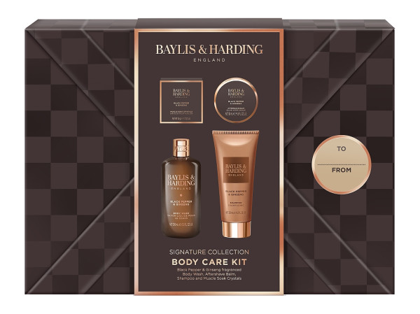 detail Baylis&Harding Černý pepř & ženšen Sada péče o tělo, pleť, vlasy, 4dílná