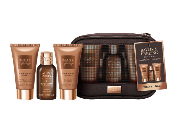 detail Baylis&Harding Černý pepř & ženšen Dárkový set v taštičce, 4dílný