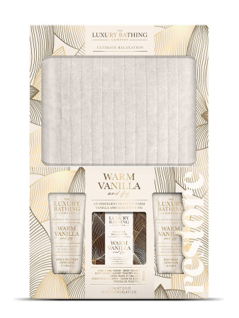 detail Grace Cole Warm Vanilla & Fig, dárkový set s kosmetickou taštičkou