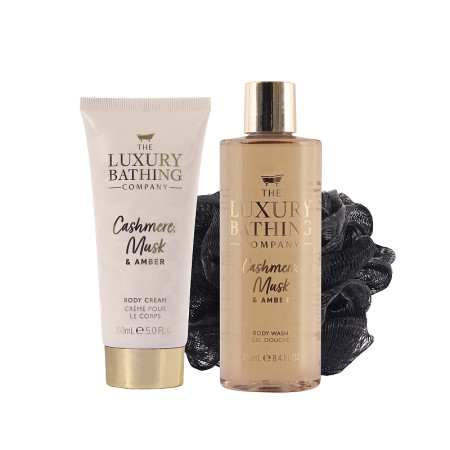 detail Grace Cole Kašmír, Mošus & Ambra, dárkový set s kosmetickou taškou, 4dílný