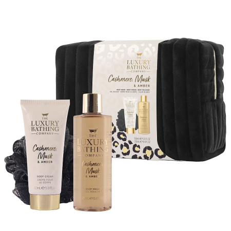 detail Grace Cole Kašmír, Mošus & Ambra, dárkový set s kosmetickou taškou, 4dílný