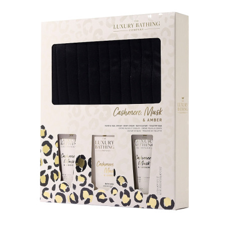 detail Grace Cole Kašmír, Mošus & Ambra, dárkový set s kosmetickou taštičkou, 4dílný