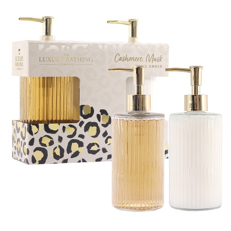 detail Grace Cole Kašmír, Mošus & Ambra, skleněný set péče o ruce, 2dílný