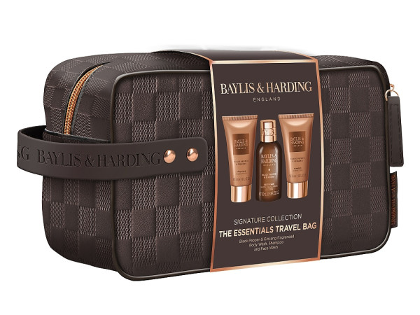 detail Baylis&Harding Černý pepř & ženšen, sada v kosmetické tašce, 4dílná