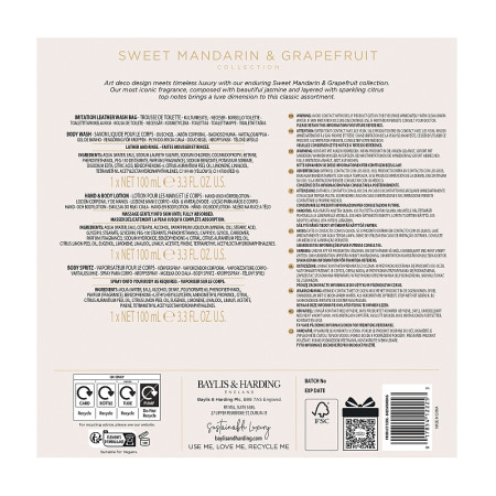 detail Baylis & Harding Mandarin & Grapefruit Set v dárkové tašce, 4dílný