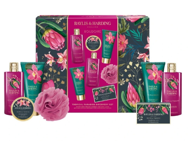 detail Baylis&Harding Tropical Paradise, velká dárková sada péče o tělo, 7dílná