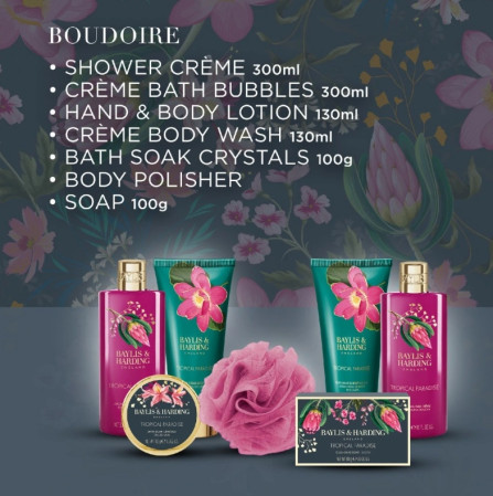 detail Baylis&Harding Tropical Paradise, velká dárková sada péče o tělo, 7dílná