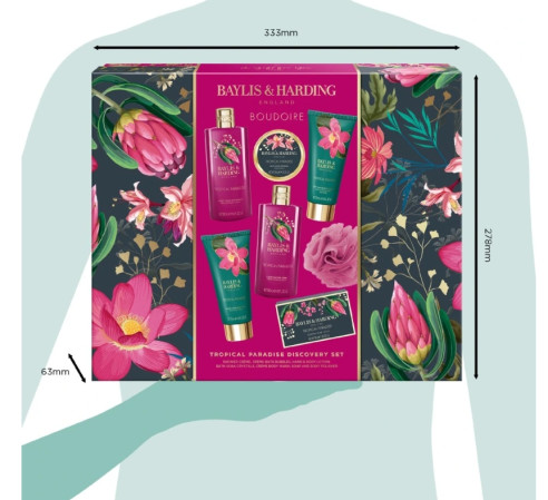 detail Baylis&Harding Tropical Paradise, velká dárková sada péče o tělo, 7dílná