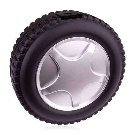 detail Accentra Bath & Body Toolkit v pouzdře ve tvaru pneumatiky, 16x5cm