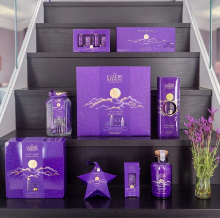 detail Grace Cole LAVENDER, sada s péčí o tělo a ruce, 6dílná