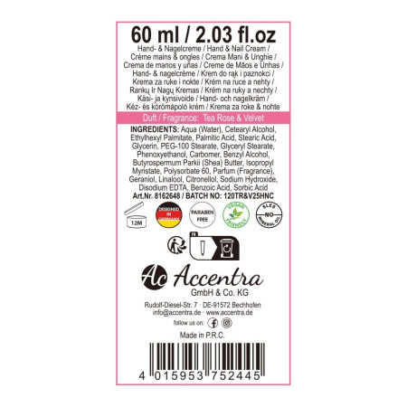 detail Accentra JUST FOR YOU, krém na ruce 60ml MIX / cena 1 ks