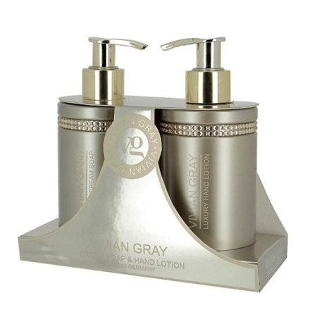 detail Vivian Gray CRYSTALS BROWN, tekuté mýdlo + krém na ruce, 250ml