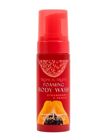 detail Tropical Fruits – Jahoda & Papája Mycí pěna na tělo, 140 ml