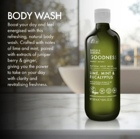 detail Baylis&Harding Sprchový gel - Goodnes Lime, Mint & Eucalyptus, 500ml