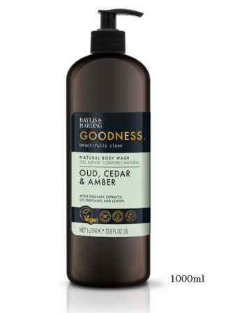 detail Baylis&Harding Sprchový gel 1L - Goodnes Oud, Cedar & Ambra