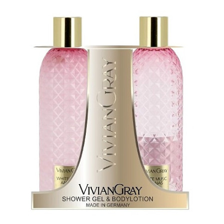 detail Vivian Gray GEMSTONE White Musk & Ananas, péče o tělo, 2x 300ml