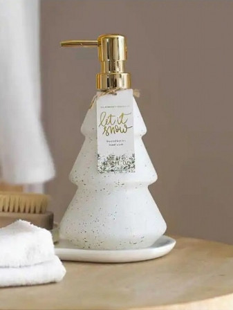detail Somerset Toiletry LET IT SNOW, tekuté mýdlo ve skle, bílé, 500ml