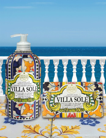 detail Nesti Dante VILLA SOLE Pistachio di Sicilia, tekuté mýdlo 500ml