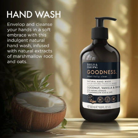 detail Baylis&Harding Tekuté mýdlo - Goodnes Coconut, Vanilla & Shea, 500ml