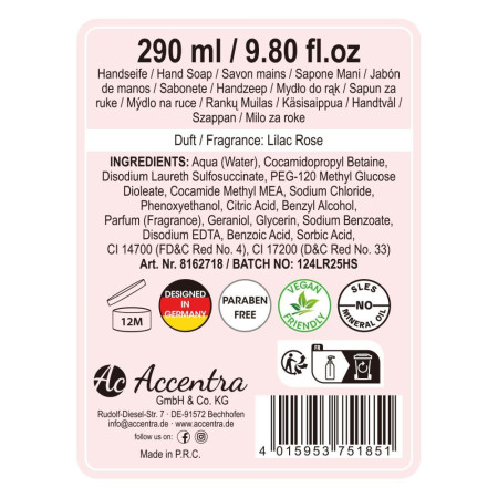 detail Accentra BLOSSOM, tekuté mýdlo 290ml