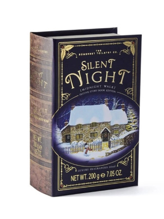 detail Somerset Toiletry XMAS STORY BOOK, modrá, tuhé mýdlo 200g