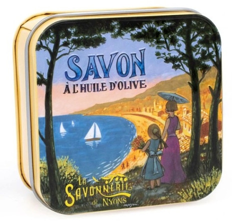 detail La Savonnerie Mýdlo v plechové dóze 100 g - AZUROVÉ POBŘEŽÍ
