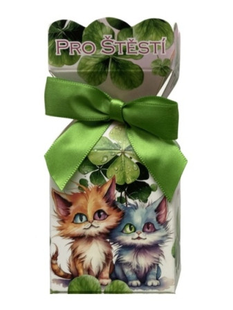 detail Soaptree MÝDLO V KRABIČCE 90g - Pro štěstí (dvě kočičky)