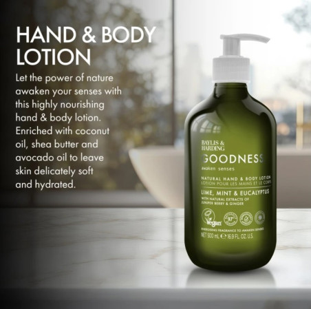 detail Baylis&Harding Tělové mléko Goodnes - Lime, Mint & Eucalyptus, 500ml