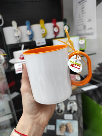 detail Fotohrnek PLASTOVÝ oranžovo-bílý 1x foto 300ml