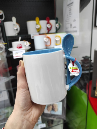 detail Fotohrnek STANDARD se lžičkou MODRÝ, 300 ml